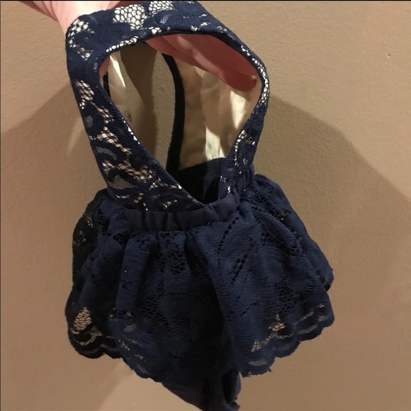 Handmade Lace Baby Girl Bubble Romper - Picture 5 of 6